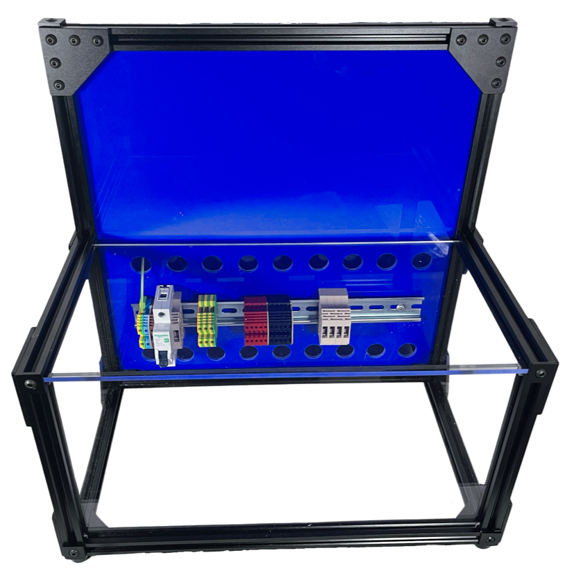 DIN Rail Display Stand for Industrial Equipment